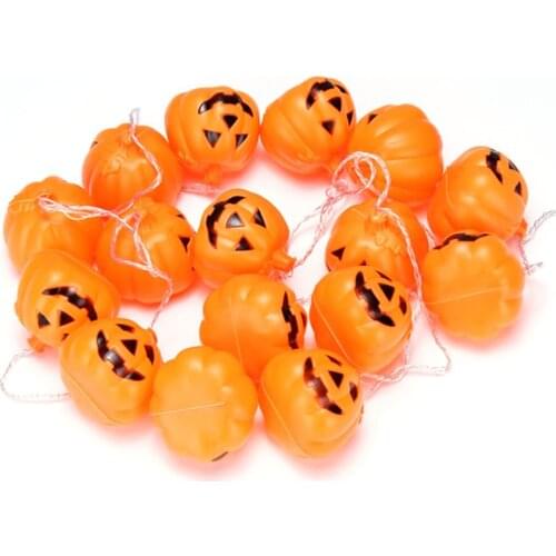 Jack-o-lanterns Pumpkin Battery Operated For Halloween Party Christmas Decoration Waterproof LED String Lights Flashlight