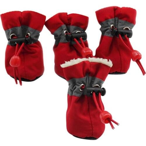Waterproof Winter Pet Dog Shoes Anti-slip Rain Snow Boots Footwear Thick Warm For Small Cats Puppy Dogs Socks Booties