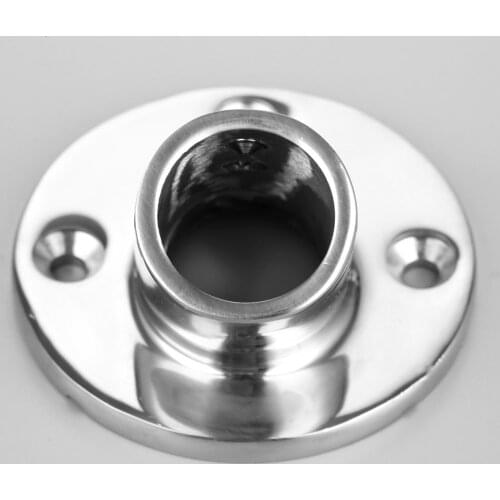 1pc 60 Degree 7/8"" Boat Round Base 316 Stainless Steel Marine Yacht Hand Rail Fitting Boat Accessories