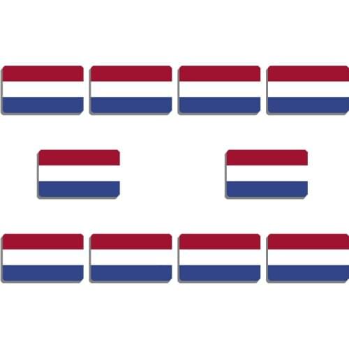 10Pcs Dutch Flag Brooch Netherlands Acrylic Flag Lapel Pin For Women And Men Patriotic Backpacks Clothes Decor Party Badges