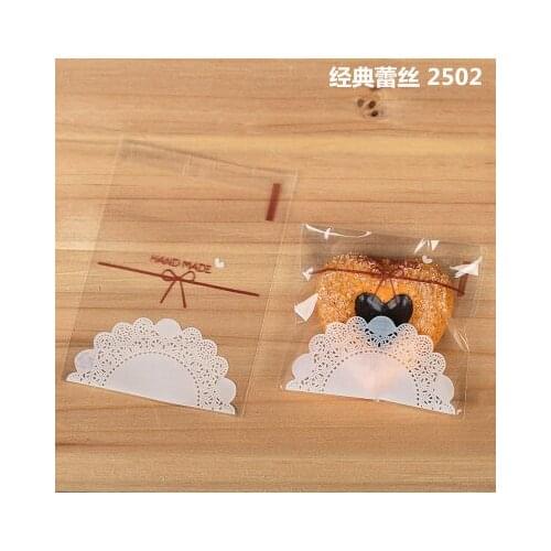 Hot 100pcs Candy Bag Plastic Frosted Self-adhesive Cookies Cellophane Gift Bags Christmas Wedding Decoration Package 7*7+3CM