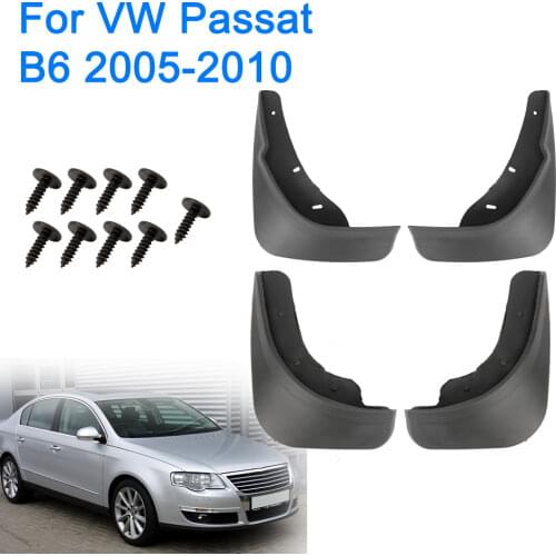 LEEPEE Splash Guards Front Rear Fender Mud Flap for For VW Passat B6 2005-2010 4 PCS Car Mud Flaps Mudguards