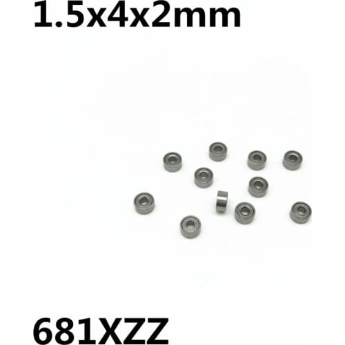 50Pcs 681XZZ L-415ZZ 1.5x4x2 mm Deep groove ball bearing Miniature bearing High quality Model aircraft 681 681X