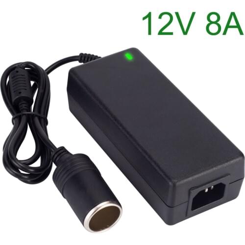 AC100V--240V To 12V 8A Switching Power Supply with Car Cigarette Lighter Socket Universal Adapter LED Transformer 12 Volt