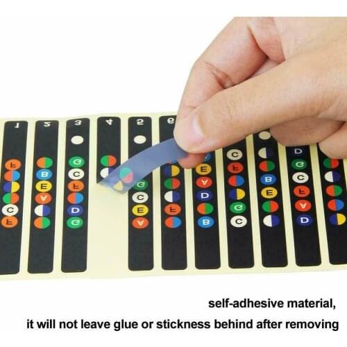 Guitar Accessories Scales Sticker Fretboard Note Decal Begin Learn Practice Tool Guitar Scale Educational Laminated Stickers Set