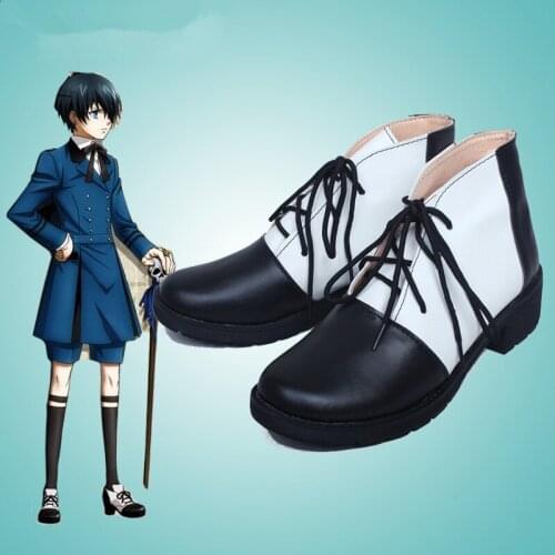 Black Butler 2 Kuroshitsuji Ciel Phantomhive Anime Customize Customized Accessories Halloween Party Shoes