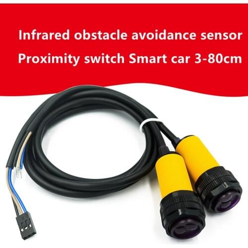 E18-D80NK infrared obstacle avoidance sensor proximity switch smart car 3-80cm optional with DuPont head