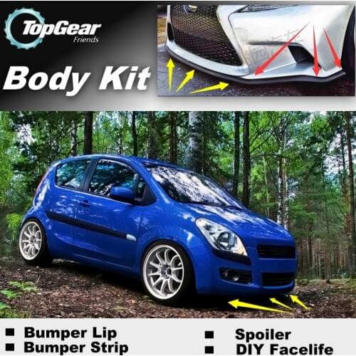 Bumper Lip Deflector Lips For Suzuki Splash / Ritz Front Spoiler Skirt For TopGear Friends to Car View Tuning / Body Kit / Strip