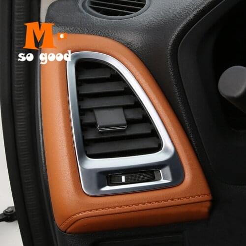 For VEZEL 2015 2016 2017 Car Left and Middle Air Outlet Cover Trim Car Styling Accessories ABS Chrome for Honda HRV HR-V