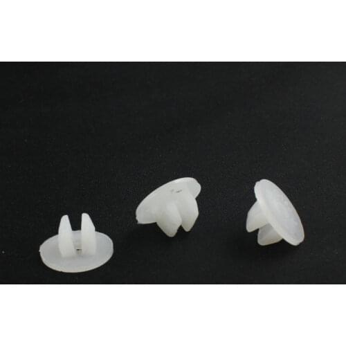 KE LI MI 100Pcs Fix Car Headlight Nut Grommet Clip 7.5mm Round head Grommet Clamp Retainer White