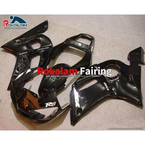 ABS Cowlings For Yamaha YZF600 R6 1998 1999 2000 2001 2002 YZFR6 98 02 Full Black Motorcycle Fairing Kit (Injection Molding)