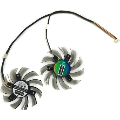 2Pcs/lot T128010SM 75mm DC 12V 0.2A Graphics Card Cooler Fan For VGA Video Card XFX HD6790 HD6950