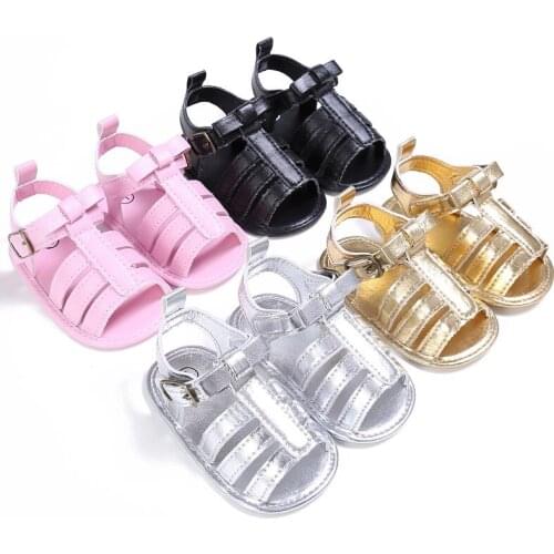 New baby baby female baby newborn solid color summer leather childrens shoes