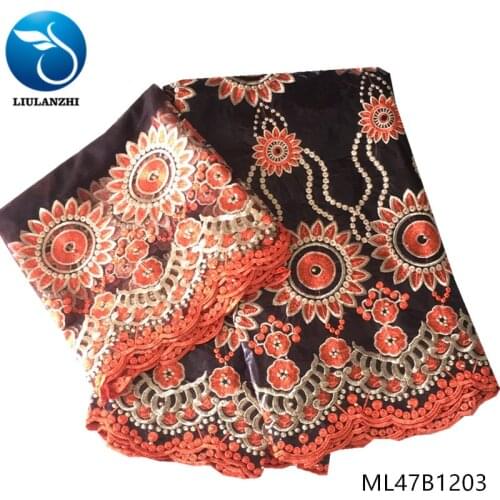 LIULANZHI african bazin fabrics embroidery beads riche brocade fabric for dress 5+2yards 2019 New bazin riche fabric ML47B12