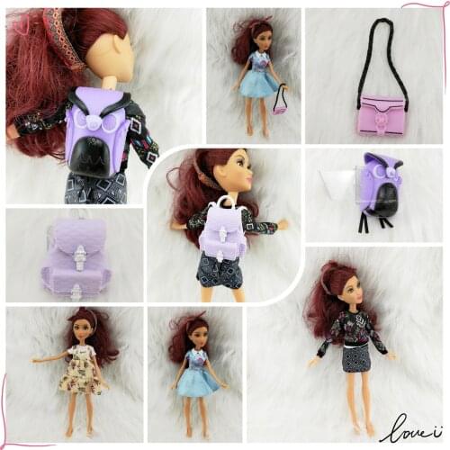 Mga MC 2 Beige Clothes Dress Skirt Backpack Handbag Accessories Play House Toy Change Clothes No Doll