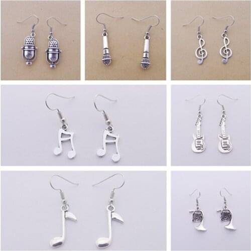 Fashion Handmade Earrings Personality Jewelry, Music Earrings, Creative Gift, Music Note Pendant, Gift for Music Teacher Student