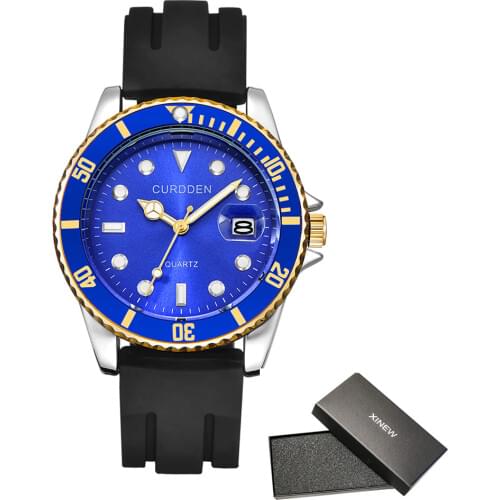 Mens Big Brand Watches Fashion Silicone Band Business Date Quartz Wrist Watch Relogio Masculino Montre Homme Reloj Hombre 6582