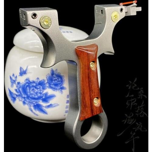 New Powerful Stainless Steel Slingshot Hunting Slingshot Uses Flat Rubber Bands For Outdoor Shooting Handheld Bow