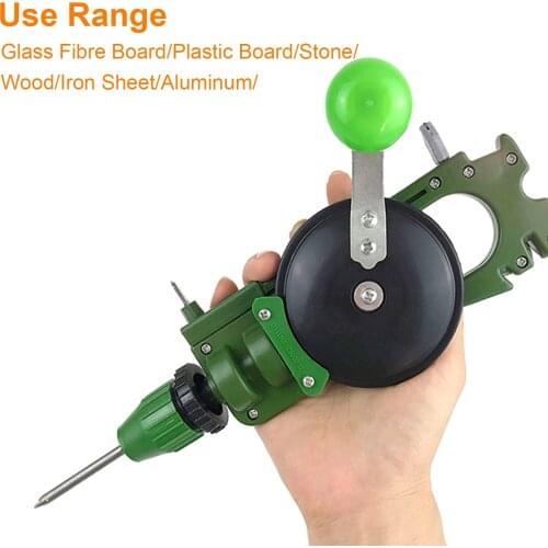 Home Use Hand Crank Puncher Portable Tile Glass Circle Cutter Multi-Functional Handheld Cutting Tool