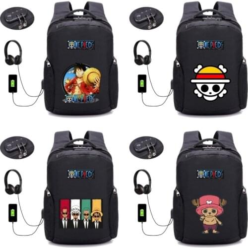 USB Charge Anti Theft Backpack anime One Piece backpack Cosplay Backpack Teenagers Student book Bags Boys Girls Travel Rucksack