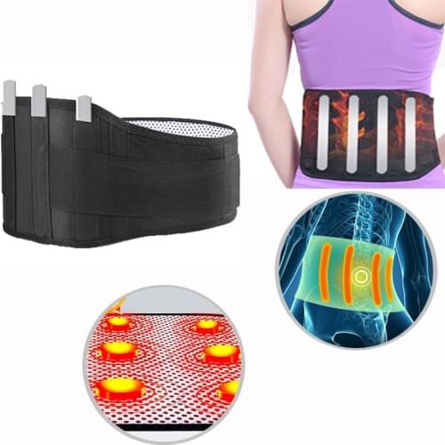 Self-heating With 4 Plate Magnetic Tourmaline Belt For The Back With Waist Ceinture Tourmaline Support Brace Massager
