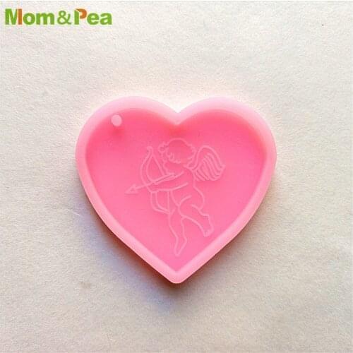 YS8053 Heart With Angel Shaped Super Glossy Silicone Mold For Key Chains Phone Decoration Fondant Mould Resin Epoxy DIY Tools