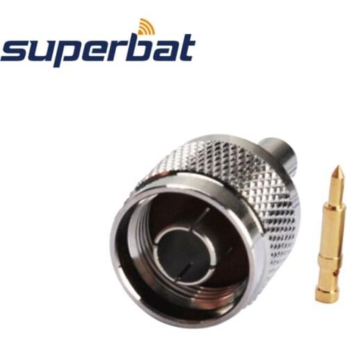 Superbat N Crimp Male Plug RF Coaxial Connector for Cable LMR240 Nickelplated