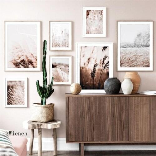 Grass Nature Scenery Canvas Painting Picture Flower Plant Poster Landscape Nordic Style Modern Print Wall Decor for Living Room
