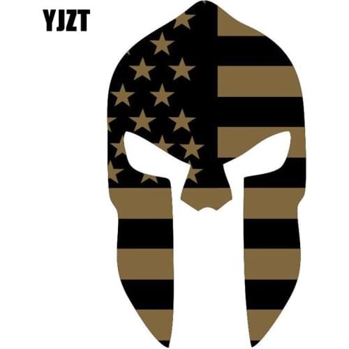 YJZT 8.7CM*15.2CM Film Classics SPARTAN HELMET Coyote Style Personality Decals Car Sticker C1-7011