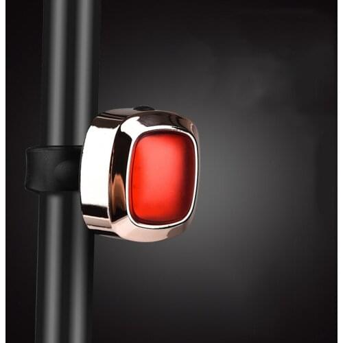 Bike Taillight USB Rechargeable Intelligent brake Bicycle Tail Rear Back Light Waterproof Night Cycling Riding Warning Lamp