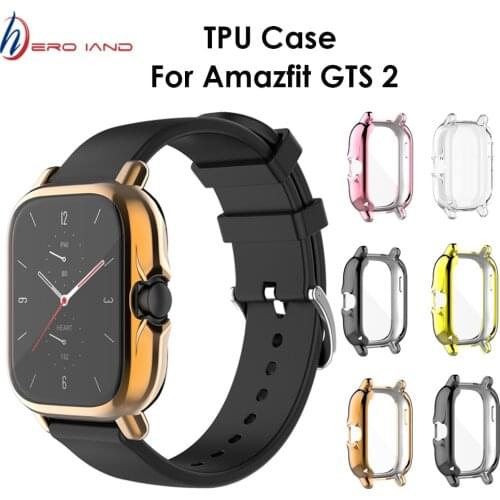 Full Screen Protective Case Cover For Huami Amazfit GTS 2 GTS 2e Watch Protective Shell Plating Soft TPU Bumper For Amazfit GTS2