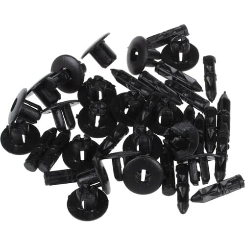 20 Pcs 7mm Hole Plastic Push Screw Rivet Fairing Panel Fixings Clips