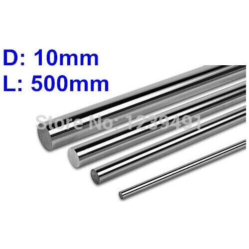 4pcs/lot OD 10mm x 500mm CNC Linear Shaft Hardened Rod Linear Motion