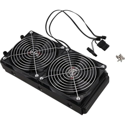 Aluminum 240mm 10 Pipe Water Cooling Cooled Row Heat Exchanger Radiator with Fan for CPU PC Water Cooling System