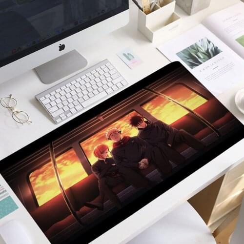 Anime Jujutsu Kaisen 90x40cm XL Locking Edge Large Gaming Mouse Pad Computer Gamer CS GO Keyboard Mouse pad manga mouse pad mat
