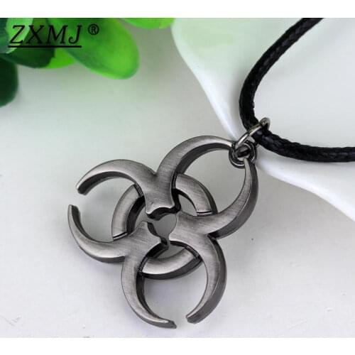 Biohazard necklace Movie related products alloy Pendant Rope Chain Biohazard jewelry For Women Men gift Hot Sale Movie fan gift