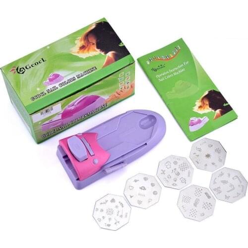 DIY 3D Nail Art Printer Printing Manicure Machine With User 6PC A Metal Stamp And Manual Stamper Tool Manicure G8L3