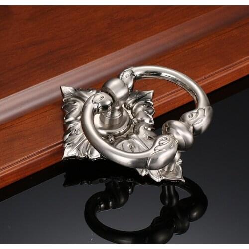 Retro European 3D Printed Knocker Luxury Door Knocker Handle Zinc Alloy Knock Ring Door Knob Pull Decor Furniture Hardware