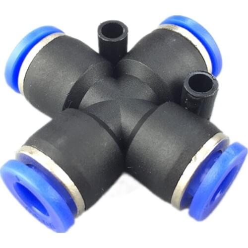 Free shipping 10pcs/lot Pneumatic fittings PZA-8 PZA-4 PZA-6 PZA-10 PZA-12 four Way Cross pneumatic pipe fitting