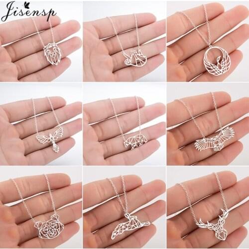 Jisensp Vintage Hollow Lion Charm Necklace Gothic Animal Amulet Pendant Necklace for Women Men Clothing Accessories collier