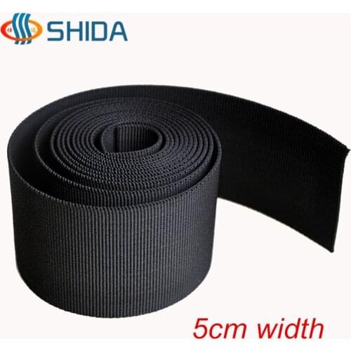 2" (5cm) width 10yards Thickening Black Polypropylene PP Webbing Ribbon Tape For Bag Luggage Handbag,Braided Strap,Backpack Belt