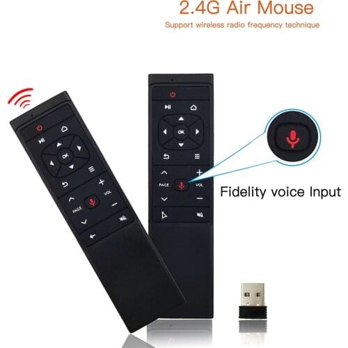 MT12 2.4G Voice Control Wireless Fly Air Mouse With Gyro Smart Remote Control For X96 TX3 Mini H96 MAX Android TV Box PK G10S