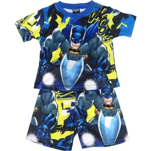 2021 New Boys Sets Short Sleeve Summer Cartoons Childrens Clothing Kids Pajamas Home Service Outfit Two-piece Suit 3-8 Y