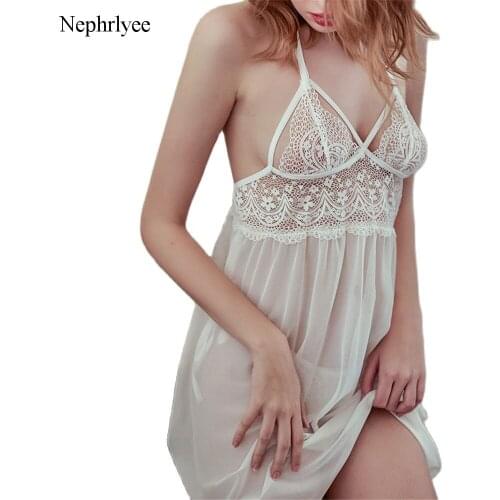 2021 New Sexy Backless Lingerie Womens Lace Sleepwear Pajamas Hot Erotic Nightdress Underwear Sexy Baby Doll Lingerie SLP338