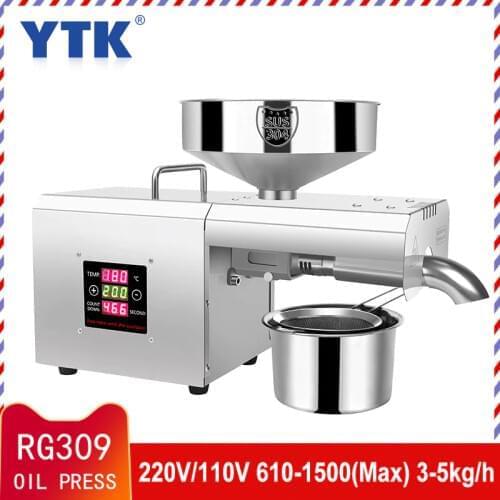 New Home 220V Stainless Steel Oil Press Automatic Cold Press Oil Press Oil Press Flax Seed Sunflower Seed Olive Oil Extractor