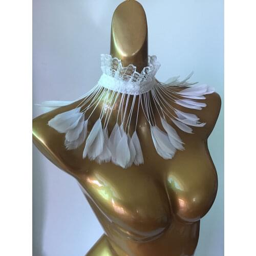 Goose feather choker neckpiece # FC19001