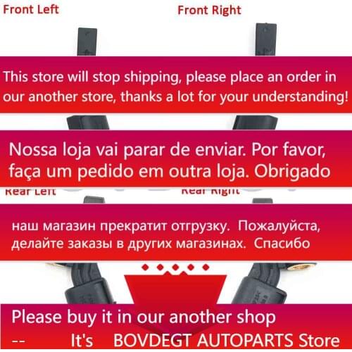 Front/Rear Left/Right 4pcs ABS Wheel Speed Sensor for AUDI A1 A2 A3 for VW POLO SKODA OCTAVIA SEAT IBIZA GOLF SPORTSVAN