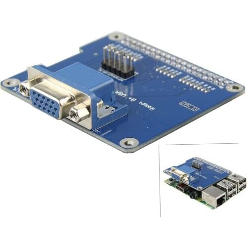 Raspberry Pi VGA Adapter Board | GPIO To VGA Module Shield for Raspberry Pi 3 Model B / 2B / B