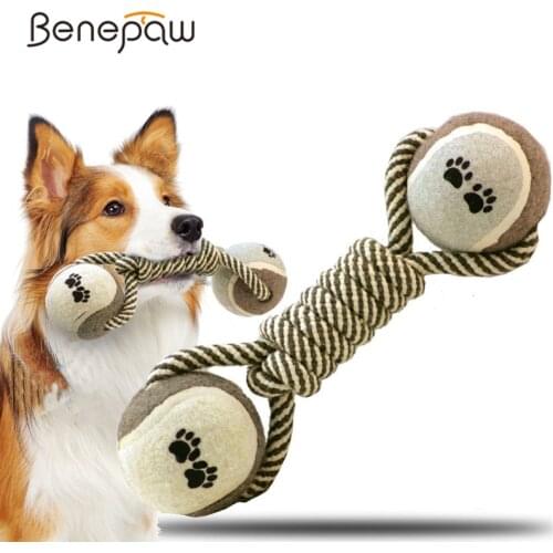 Benepaw Durable Dog Rope Toys Interactive Safe Bite Resistant Pet Ball For Small Medium Large Dog Chew Entertaining Game Play