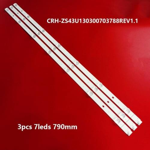 3PCS/SET 790MM 7LAMP LED Backlight strip For 43D3S 43U1 43C2 43U1A CHDMT43LB14-LED3030-V0.6 CRH-ZS43U130300703788REV1.1